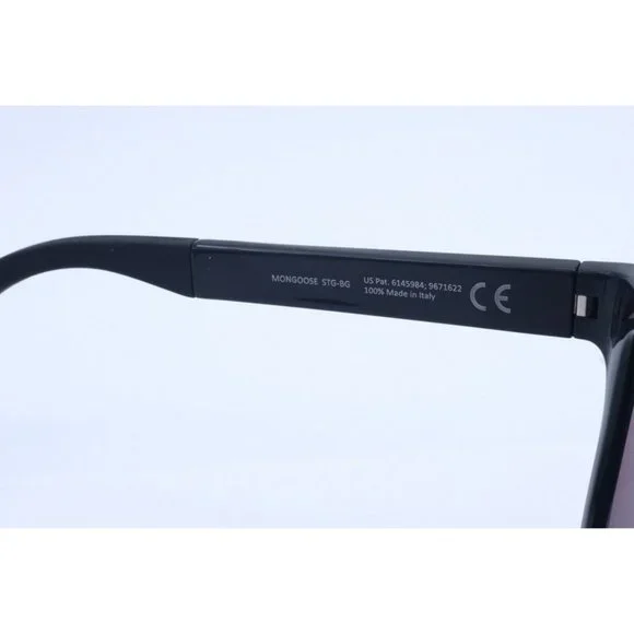 Maui Jim MONGOOSE MJ 540-02 Black Square Sunglasses Green Lenses 54mm